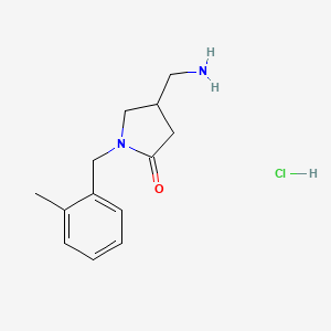 molecular formula C13H19ClN2O B6462143 4-(aminomethyl)-1-[(2-methylphenyl)methyl]pyrrolidin-2-one hydrochloride CAS No. 2548995-98-6