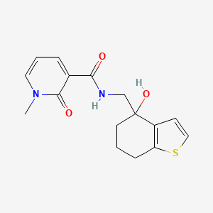 molecular formula C16H18N2O3S B6462145 N-[(4-hydroxy-4,5,6,7-tetrahydro-1-benzothiophen-4-yl)methyl]-1-methyl-2-oxo-1,2-dihydropyridine-3-carboxamide CAS No. 2548996-00-3