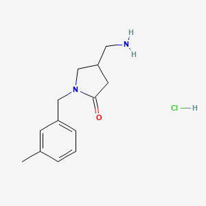 molecular formula C13H19ClN2O B6462150 4-(aminomethyl)-1-[(3-methylphenyl)methyl]pyrrolidin-2-one hydrochloride CAS No. 2549035-16-5