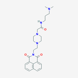 molecular formula C25H33N5O3 B6462465 N-[3-(dimethylamino)propyl]-2-[4-(2-{2,4-dioxo-3-azatricyclo[7.3.1.0^{5,13}]trideca-1(13),5,7,9,11-pentaen-3-yl}ethyl)piperazin-1-yl]acetamide CAS No. 2549018-79-1
