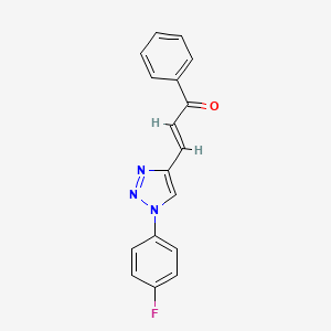 B6462514 (2E)-3-[1-(4-fluorophenyl)-1H-1,2,3-triazol-4-yl]-1-phenylprop-2-en-1-one CAS No. 2549133-08-4
