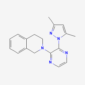 2-[3-(3,5-dimethyl-1H-pyrazol-1-yl)pyrazin-2-yl]-1,2,3,4-tetrahydroisoquinoline