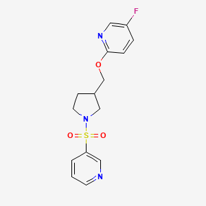 5-fluoro-2-{[1-(pyridine-3-sulfonyl)pyrrolidin-3-yl]methoxy}pyridine