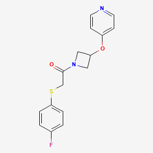 2-[(4-fluorophenyl)sulfanyl]-1-[3-(pyridin-4-yloxy)azetidin-1-yl]ethan-1-one