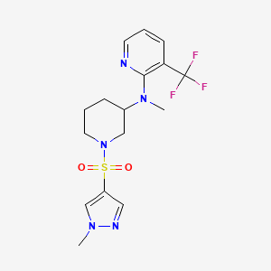 N-methyl-N-{1-[(1-methyl-1H-pyrazol-4-yl)sulfonyl]piperidin-3-yl}-3-(trifluoromethyl)pyridin-2-amine