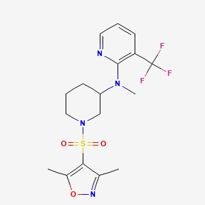 N-{1-[(3,5-dimethyl-1,2-oxazol-4-yl)sulfonyl]piperidin-3-yl}-N-methyl-3-(trifluoromethyl)pyridin-2-amine