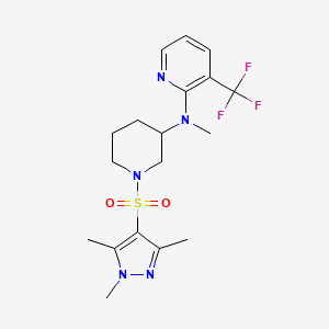 N-methyl-3-(trifluoromethyl)-N-{1-[(1,3,5-trimethyl-1H-pyrazol-4-yl)sulfonyl]piperidin-3-yl}pyridin-2-amine