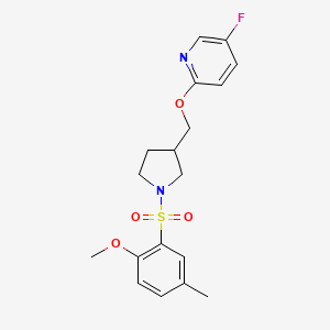5-fluoro-2-{[1-(2-methoxy-5-methylbenzenesulfonyl)pyrrolidin-3-yl]methoxy}pyridine