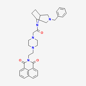 3-{2-[4-(2-{3-benzyl-3,8-diazabicyclo[3.2.1]octan-8-yl}-2-oxoethyl)piperazin-1-yl]ethyl}-3-azatricyclo[7.3.1.0^{5,13}]trideca-1(13),5,7,9,11-pentaene-2,4-dione