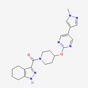 3-(4-{[5-(1-methyl-1H-pyrazol-4-yl)pyrimidin-2-yl]oxy}piperidine-1-carbonyl)-4,5,6,7-tetrahydro-1H-indazole