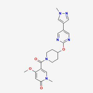 4-methoxy-1-methyl-5-(4-{[5-(1-methyl-1H-pyrazol-4-yl)pyrimidin-2-yl]oxy}piperidine-1-carbonyl)-1,2-dihydropyridin-2-one