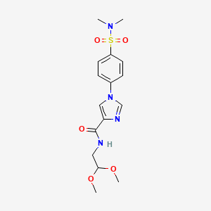 N-(2,2-dimethoxyethyl)-1-[4-(dimethylsulfamoyl)phenyl]-1H-imidazole-4-carboxamide
