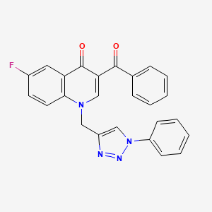 3-benzoyl-6-fluoro-1-[(1-phenyl-1H-1,2,3-triazol-4-yl)methyl]-1,4-dihydroquinolin-4-one