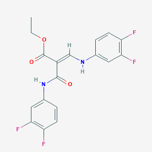 ethyl (2E)-3-[(3,4-difluorophenyl)amino]-2-[(3,4-difluorophenyl)carbamoyl]prop-2-enoate