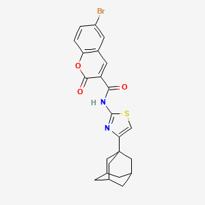 N-[4-(adamantan-1-yl)-1,3-thiazol-2-yl]-6-bromo-2-oxo-2H-chromene-3-carboxamide