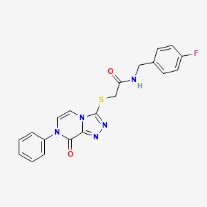 N-[(4-fluorophenyl)methyl]-2-({8-oxo-7-phenyl-7H,8H-[1,2,4]triazolo[4,3-a]pyrazin-3-yl}sulfanyl)acetamide
