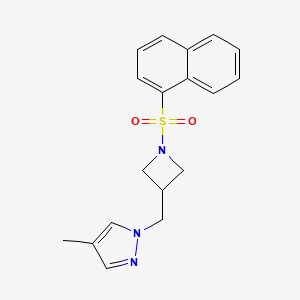 4-methyl-1-{[1-(naphthalene-1-sulfonyl)azetidin-3-yl]methyl}-1H-pyrazole