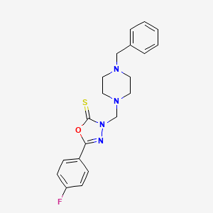 3-[(4-benzylpiperazin-1-yl)methyl]-5-(4-fluorophenyl)-2,3-dihydro-1,3,4-oxadiazole-2-thione