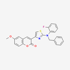 3-{2-[benzyl(2-fluorophenyl)amino]-1,3-thiazol-4-yl}-6-methoxy-2H-chromen-2-one