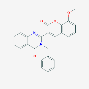 2-(8-methoxy-2-oxo-2H-chromen-3-yl)-3-[(4-methylphenyl)methyl]-3,4-dihydroquinazolin-4-one