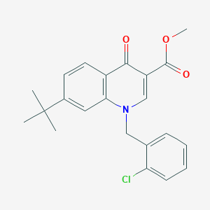 molecular formula C22H22ClNO3 B6463287 methyl 7-tert-butyl-1-[(2-chlorophenyl)methyl]-4-oxo-1,4-dihydroquinoline-3-carboxylate CAS No. 2548998-50-9