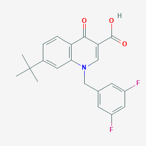 7-tert-butyl-1-[(3,5-difluorophenyl)methyl]-4-oxo-1,4-dihydroquinoline-3-carboxylic acid