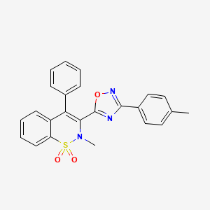 B6463296 2-methyl-3-[3-(4-methylphenyl)-1,2,4-oxadiazol-5-yl]-4-phenyl-2H-1lambda6,2-benzothiazine-1,1-dione CAS No. 2549064-20-0