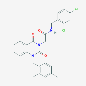 N-[(2,4-dichlorophenyl)methyl]-2-{1-[(2,4-dimethylphenyl)methyl]-2,4-dioxo-1,2,3,4-tetrahydroquinazolin-3-yl}acetamide