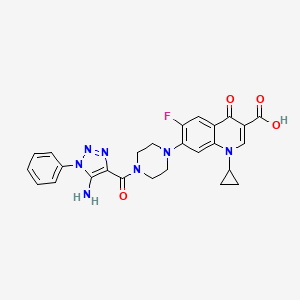 7-[4-(5-amino-1-phenyl-1H-1,2,3-triazole-4-carbonyl)piperazin-1-yl]-1-cyclopropyl-6-fluoro-4-oxo-1,4-dihydroquinoline-3-carboxylic acid
