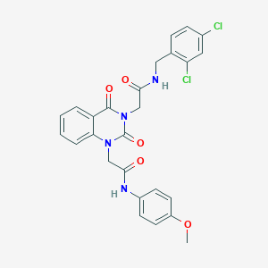 N-[(2,4-dichlorophenyl)methyl]-2-(1-{[(4-methoxyphenyl)carbamoyl]methyl}-2,4-dioxo-1,2,3,4-tetrahydroquinazolin-3-yl)acetamide