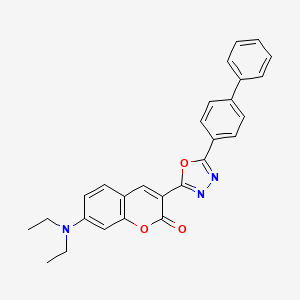 3-(5-{[1,1'-biphenyl]-4-yl}-1,3,4-oxadiazol-2-yl)-7-(diethylamino)-2H-chromen-2-one