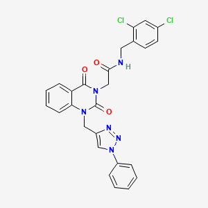 N-[(2,4-dichlorophenyl)methyl]-2-{2,4-dioxo-1-[(1-phenyl-1H-1,2,3-triazol-4-yl)methyl]-1,2,3,4-tetrahydroquinazolin-3-yl}acetamide