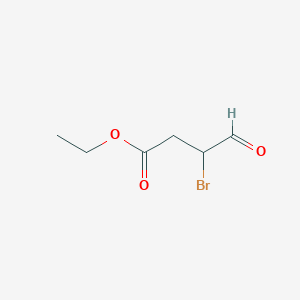 molecular formula C6H9BrO3 B6463341 3-溴-4-氧代丁酸乙酯 CAS No. 56580-46-2