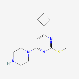 4-cyclobutyl-2-(methylsulfanyl)-6-(piperazin-1-yl)pyrimidine