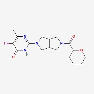 5-fluoro-6-methyl-2-[5-(oxane-2-carbonyl)-octahydropyrrolo[3,4-c]pyrrol-2-yl]-3,4-dihydropyrimidin-4-one