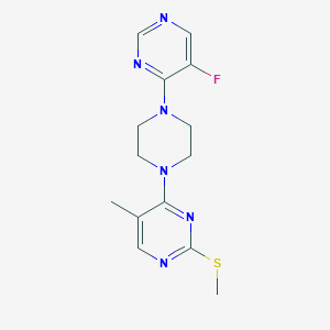 molecular formula C14H17FN6S B6463614 4-[4-(5-fluoropyrimidin-4-yl)piperazin-1-yl]-5-methyl-2-(methylsulfanyl)pyrimidine CAS No. 2640893-02-1