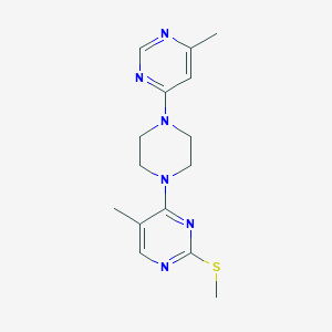 molecular formula C15H20N6S B6463669 5-methyl-4-[4-(6-methylpyrimidin-4-yl)piperazin-1-yl]-2-(methylsulfanyl)pyrimidine CAS No. 2640944-90-5