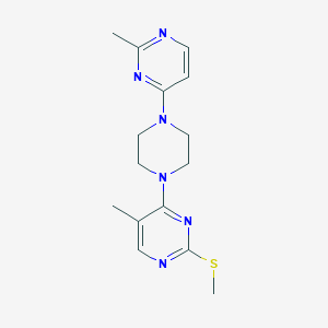 molecular formula C15H20N6S B6463682 5-methyl-4-[4-(2-methylpyrimidin-4-yl)piperazin-1-yl]-2-(methylsulfanyl)pyrimidine CAS No. 2640944-95-0