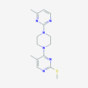 molecular formula C15H20N6S B6463689 5-methyl-4-[4-(4-methylpyrimidin-2-yl)piperazin-1-yl]-2-(methylsulfanyl)pyrimidine CAS No. 2640879-21-4