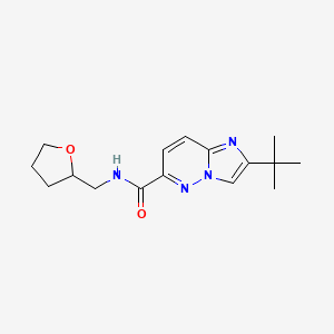 molecular formula C16H22N4O2 B6463697 2-tert-butyl-N-[(oxolan-2-yl)methyl]imidazo[1,2-b]pyridazine-6-carboxamide CAS No. 2640945-02-2