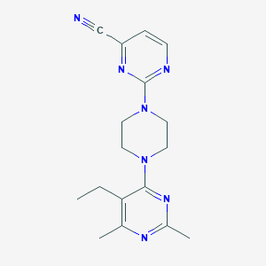 molecular formula C17H21N7 B6463766 2-[4-(5-ethyl-2,6-dimethylpyrimidin-4-yl)piperazin-1-yl]pyrimidine-4-carbonitrile CAS No. 2640846-25-7