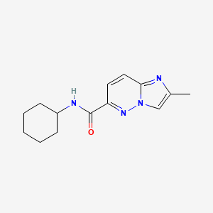 molecular formula C14H18N4O B6463836 N-cyclohexyl-2-methylimidazo[1,2-b]pyridazine-6-carboxamide CAS No. 2640970-17-6