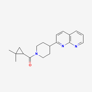 molecular formula C19H23N3O B6463853 2-[1-(2,2-dimethylcyclopropanecarbonyl)piperidin-4-yl]-1,8-naphthyridine CAS No. 2640891-81-0