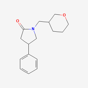 molecular formula C16H21NO2 B6463879 1-[(oxan-3-yl)methyl]-4-phenylpyrrolidin-2-one CAS No. 2640947-75-5