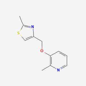 molecular formula C11H12N2OS B6464092 2-methyl-3-[(2-methyl-1,3-thiazol-4-yl)methoxy]pyridine CAS No. 2640896-68-8