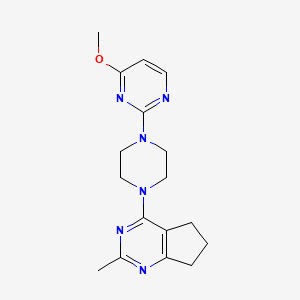 molecular formula C17H22N6O B6464108 4-methoxy-2-(4-{2-methyl-5H,6H,7H-cyclopenta[d]pyrimidin-4-yl}piperazin-1-yl)pyrimidine CAS No. 2640902-93-6