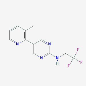 molecular formula C12H11F3N4 B6464193 5-(3-methylpyridin-2-yl)-N-(2,2,2-trifluoroethyl)pyrimidin-2-amine CAS No. 2640962-76-9