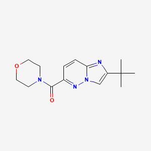 molecular formula C15H20N4O2 B6464248 4-{2-tert-butylimidazo[1,2-b]pyridazine-6-carbonyl}morpholine CAS No. 2640947-91-5