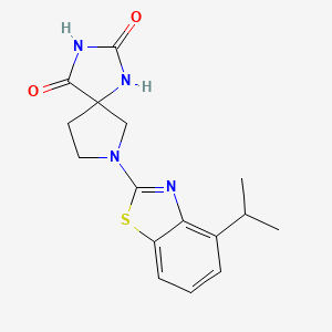 molecular formula C16H18N4O2S B6464433 7-[4-(propan-2-yl)-1,3-benzothiazol-2-yl]-1,3,7-triazaspiro[4.4]nonane-2,4-dione CAS No. 2640977-78-0