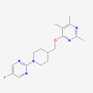 molecular formula C17H22FN5O B6464466 4-{[1-(5-fluoropyrimidin-2-yl)piperidin-4-yl]methoxy}-2,5,6-trimethylpyrimidine CAS No. 2640969-91-9